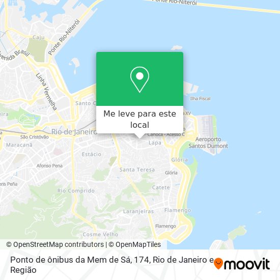 Ponto de ônibus da Mem de Sá, 174 mapa