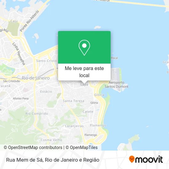 Rua Mem de Sá mapa