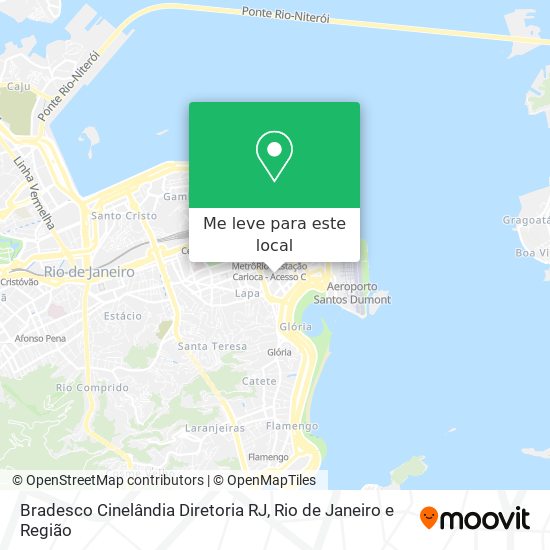 Bradesco Cinelândia Diretoria RJ mapa