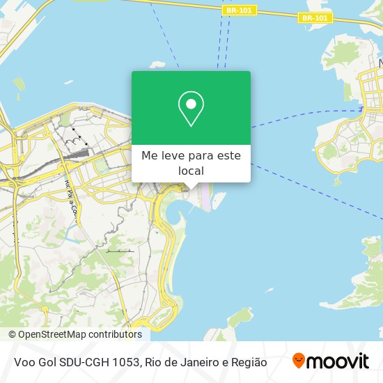 Voo Gol SDU-CGH 1053 mapa