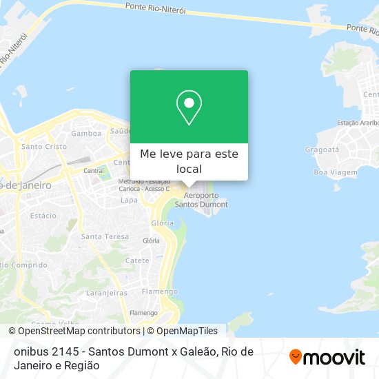 onibus 2145 - Santos Dumont x Galeão mapa
