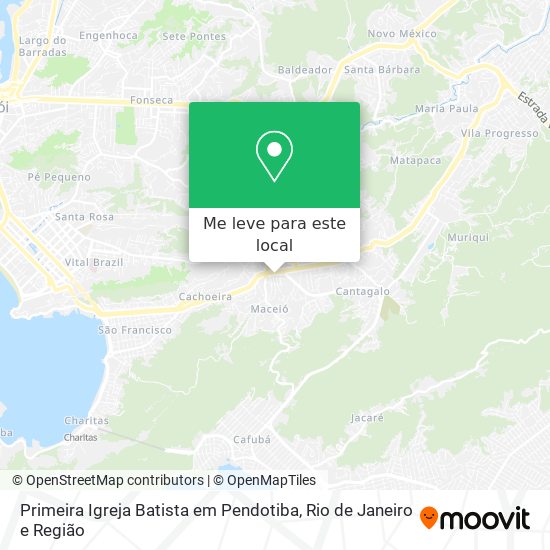 Primeira Igreja Batista em Pendotiba mapa