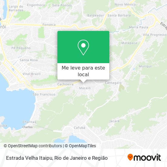 Estrada Velha Itaipu mapa