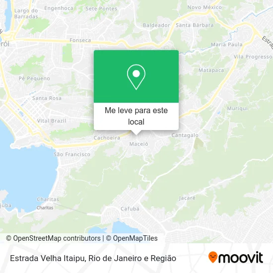 Estrada Velha Itaipu mapa