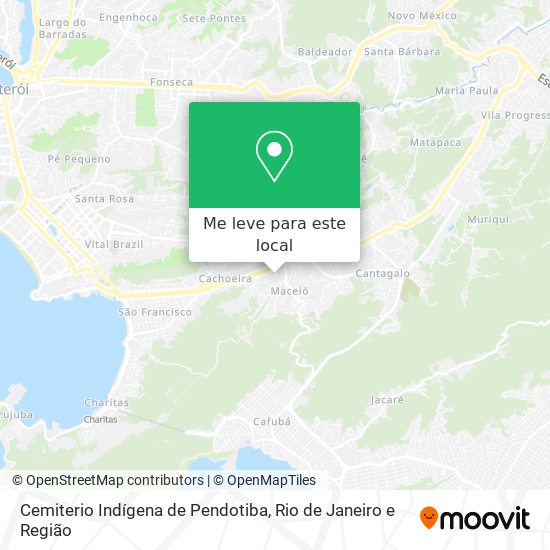 Cemiterio Indígena de Pendotiba mapa