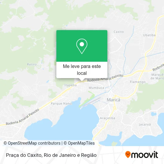 Praça do Caxito mapa