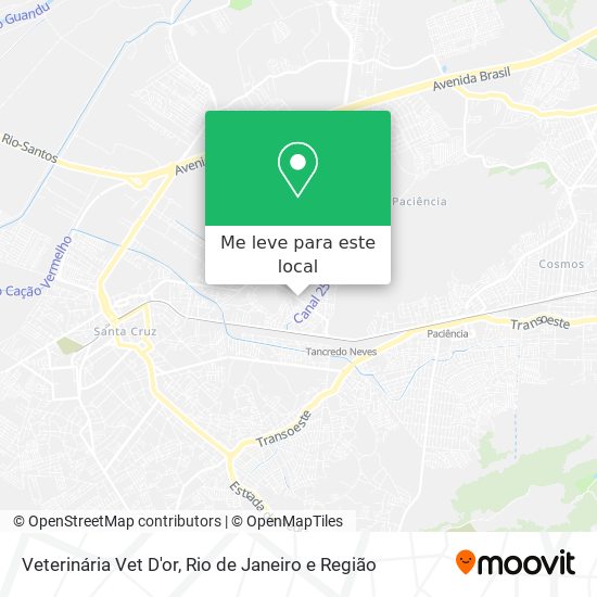 Veterinária Vet D'or mapa