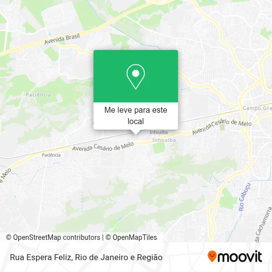 Rua Espera Feliz mapa