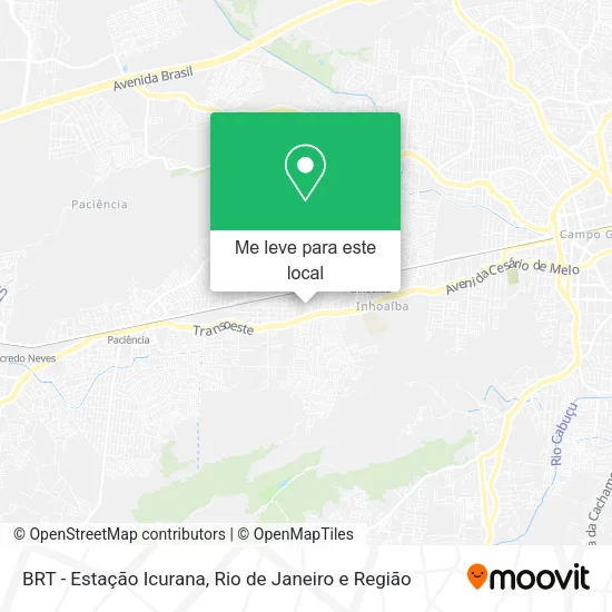 BRT - Estação Icurana mapa