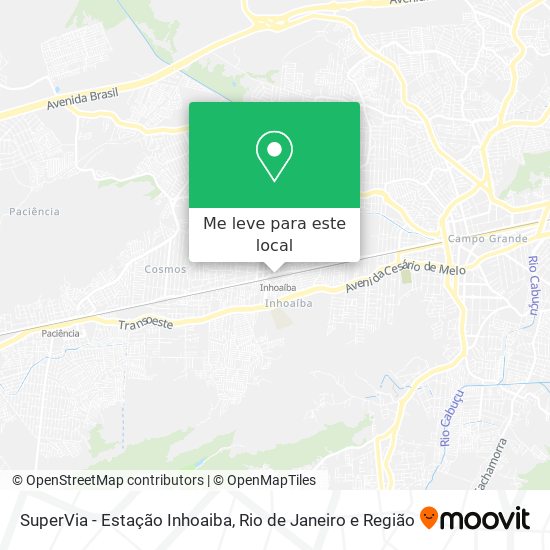 SuperVia - Estação Inhoaiba mapa