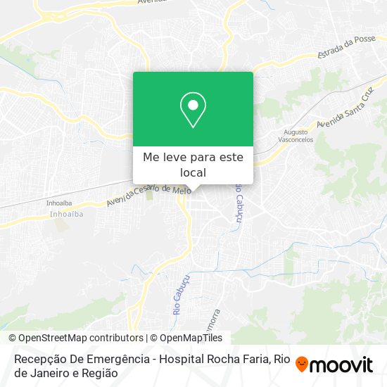 Recepção De Emergência - Hospital Rocha Faria mapa