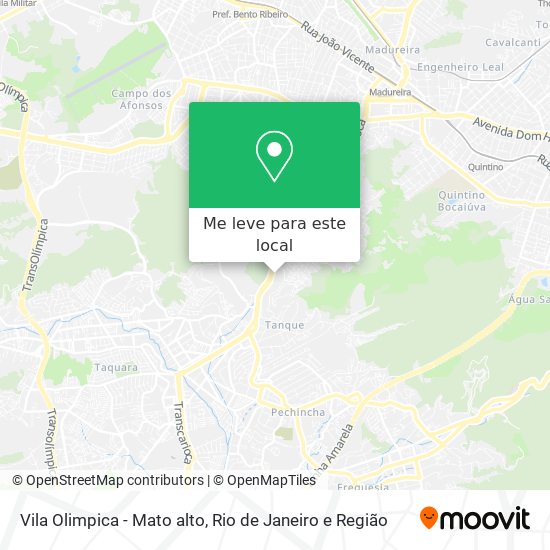 Vila Olimpica - Mato alto mapa