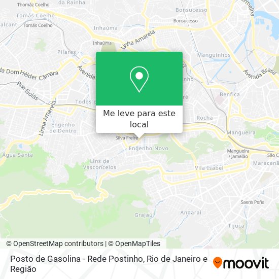 Posto de Gasolina - Rede Postinho mapa