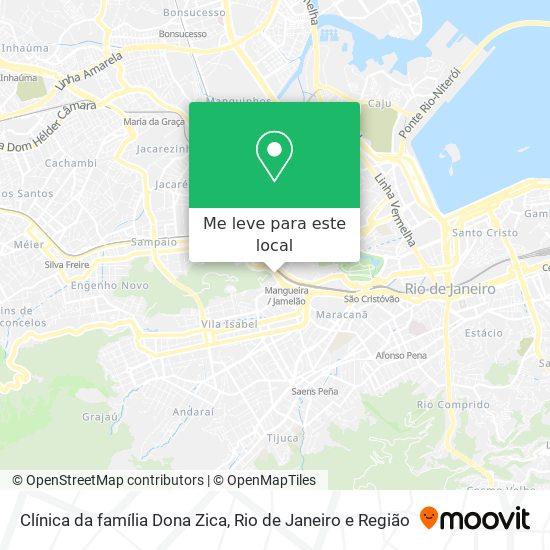 Clínica da família Dona Zica mapa