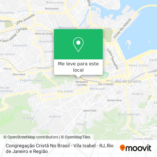 Congregação Cristã No Brasil - Vila Isabel - RJ mapa