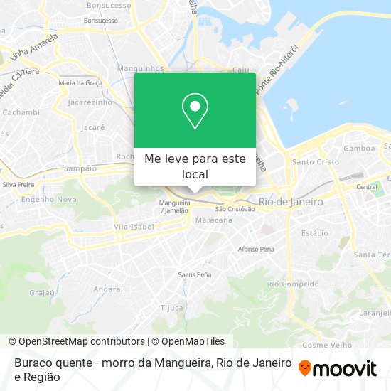 Buraco quente - morro da Mangueira mapa