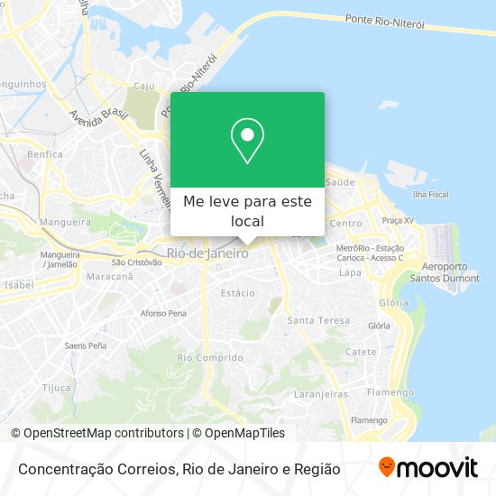 Concentração Correios mapa