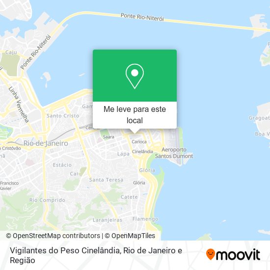 Vigilantes do Peso Cinelândia mapa