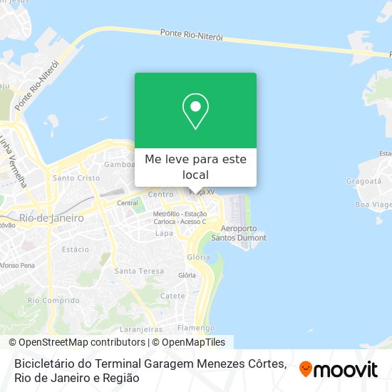 Bicicletário do Terminal Garagem Menezes Côrtes mapa