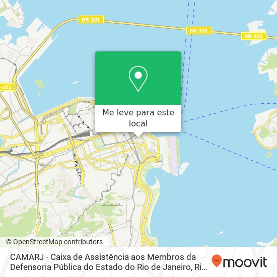 CAMARJ - Caixa de Assistência aos Membros da Defensoria Pública do Estado do Rio de Janeiro mapa