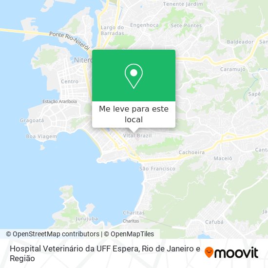 Hospital Veterinário da UFF Espera mapa