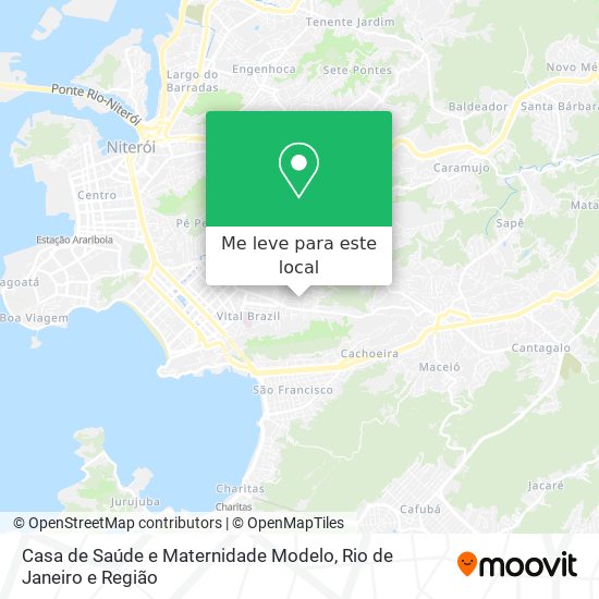 Casa de Saúde e Maternidade Modelo mapa