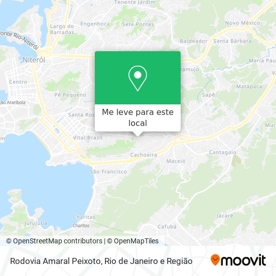 Rodovia Amaral Peixoto mapa