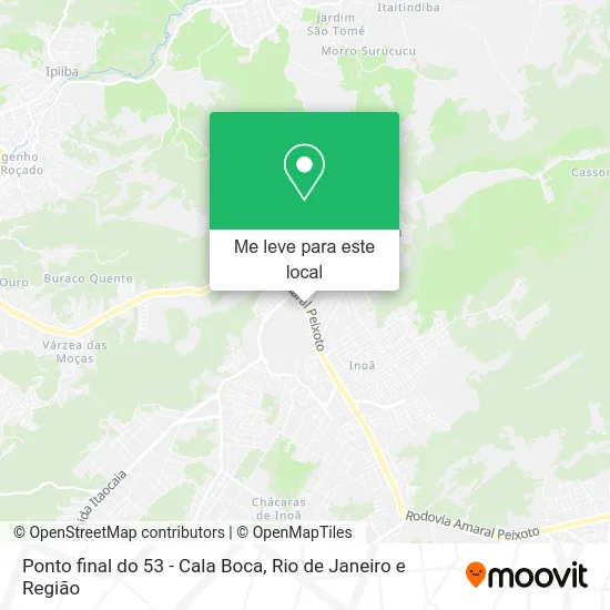 Ponto final do 53 - Cala Boca mapa