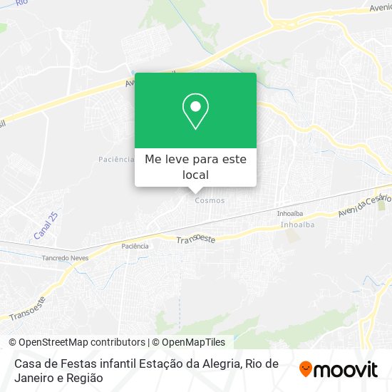 Casa de Festas infantil Estação da Alegria mapa