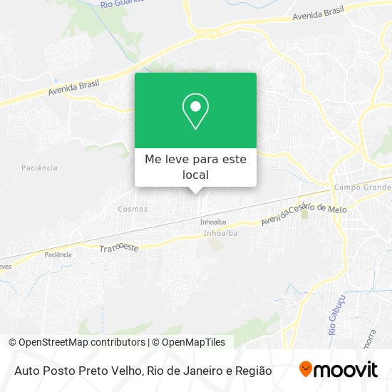 Auto Posto Preto Velho mapa