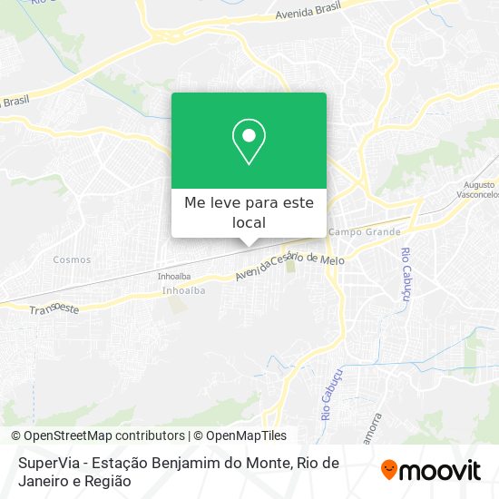 SuperVia - Estação Benjamim do Monte mapa