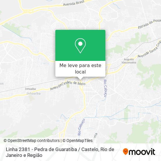 Linha 2381 - Pedra de Guaratiba / Castelo mapa