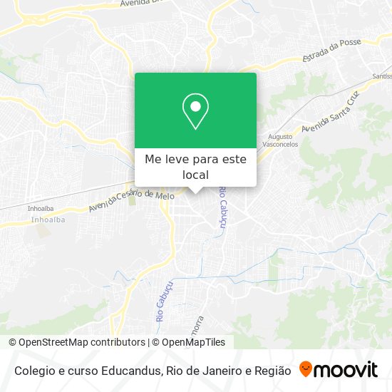 Colegio e curso Educandus mapa