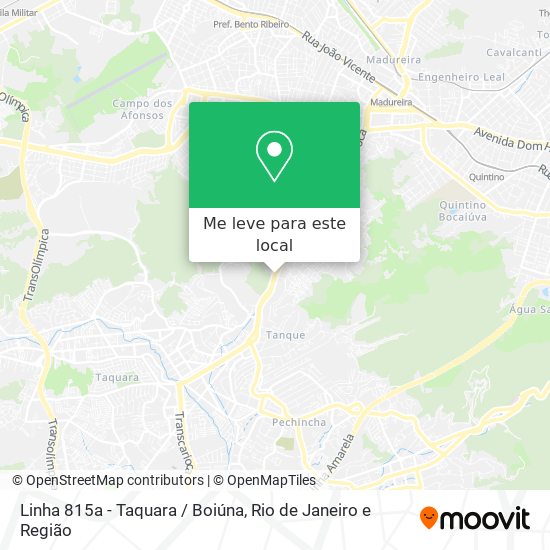 Linha 815a - Taquara / Boiúna mapa
