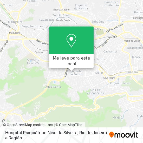 Hospital Psiquiátrico Nise da Silveira mapa