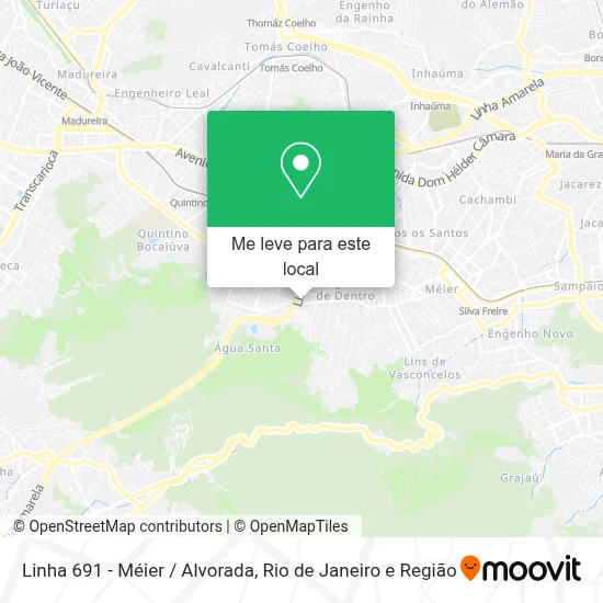 Linha 691 - Méier / Alvorada mapa