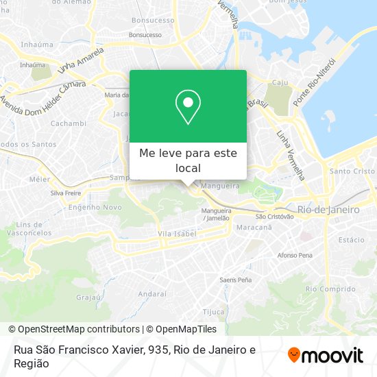 Rua São Francisco Xavier, 935 mapa