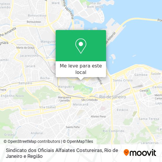 Sindicato dos Oficiais Alfaiates Costureiras mapa