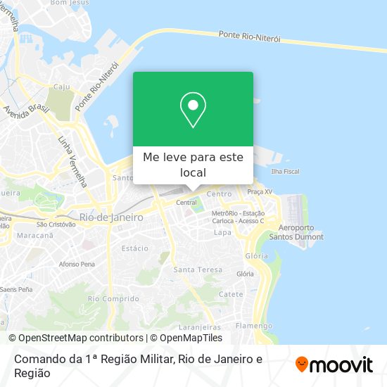 Comando da 1ª Região Militar mapa