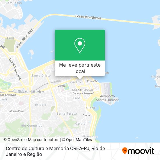 Centro de Cultura e Memória CREA-RJ mapa