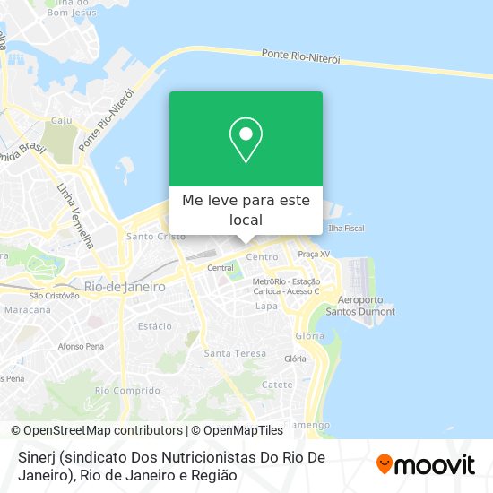 Sinerj (sindicato Dos Nutricionistas Do Rio De Janeiro) mapa