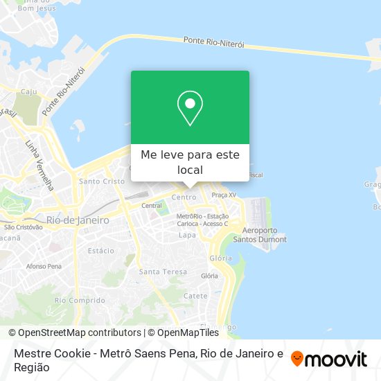 Mestre Cookie - Metrô Saens Pena mapa