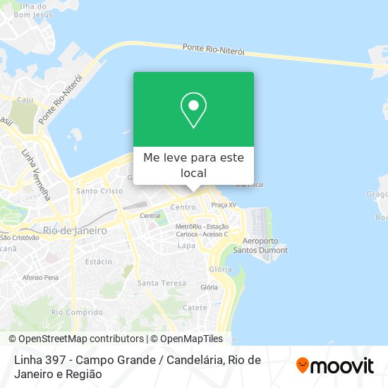 Linha 397 - Campo Grande / Candelária mapa