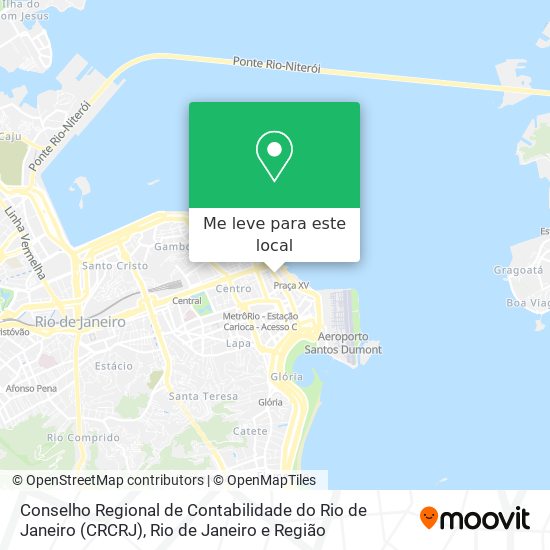 Conselho Regional de Contabilidade do Rio de Janeiro (CRCRJ) mapa