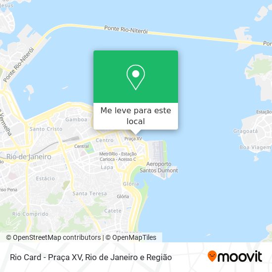 Rio Card - Praça XV mapa