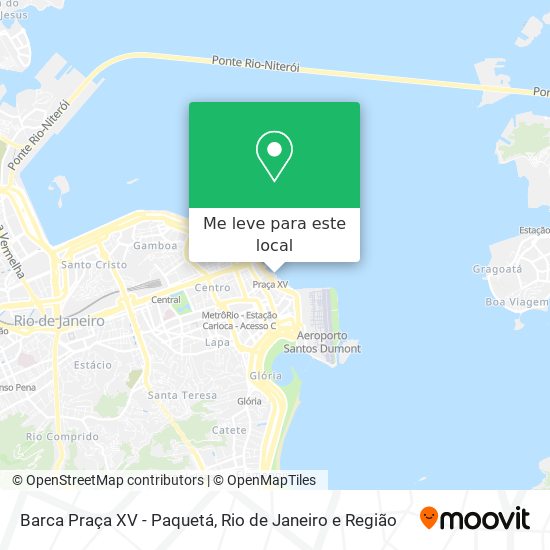 Barca Praça XV - Paquetá mapa