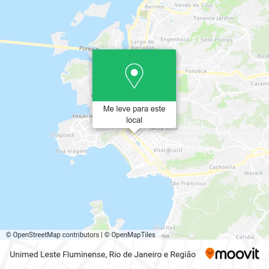 Unimed Leste Fluminense mapa