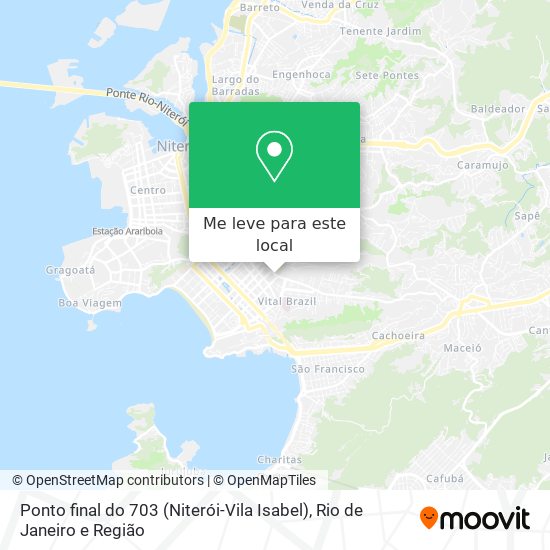 Ponto final do 703 (Niterói-Vila Isabel) mapa