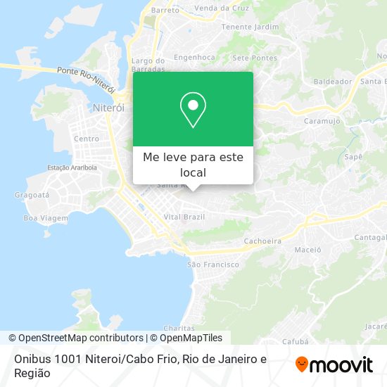 Onibus 1001 Niteroi/Cabo Frio mapa