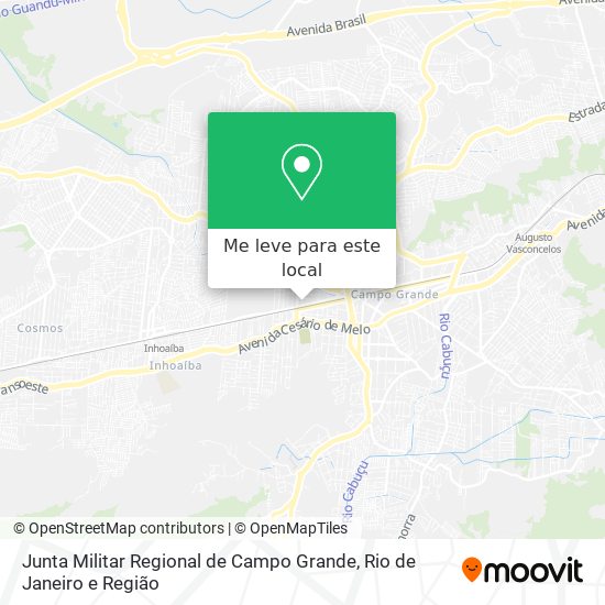 Junta Militar Regional de Campo Grande mapa